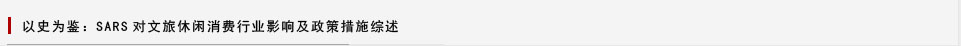 以史為鑒：SARS對文旅休閑消費行業影響及政策措施綜述